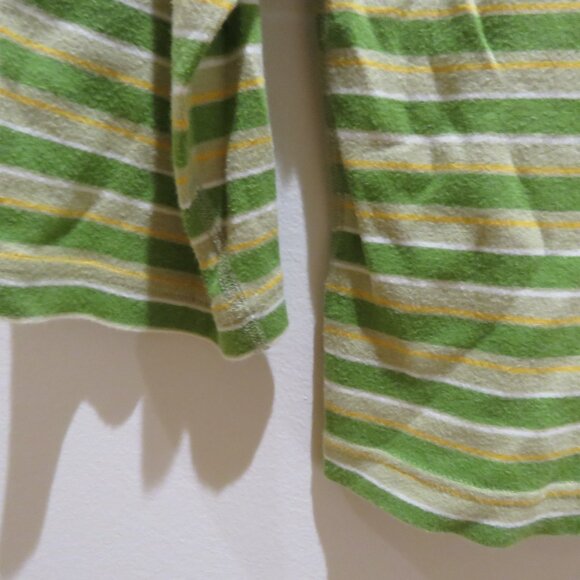 VINTAGE ABERCROMBIE & FITCH Striped V Neck Cotton Tee Top 90s Y2K Friends Size L - Picture 13 of 14